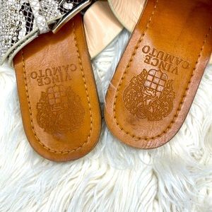 Vince Camuto Snake Print Tadd Leather Sandals NEW